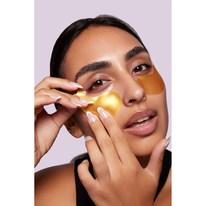 Vitamasques Golden Hydrogel Eye Pads, for Puffy Eyes &amp; Dark Circles, 16 Pairs