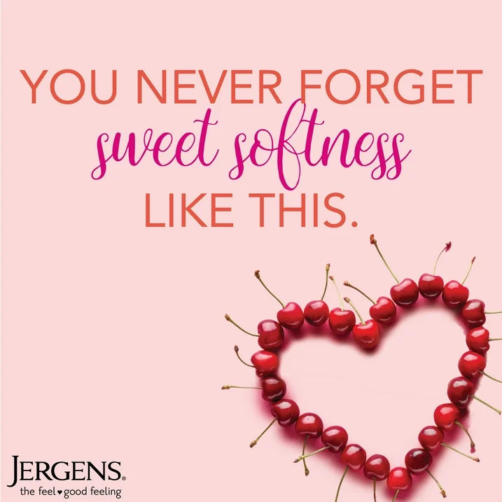 Jergens Original Scent with Cherry Almond Body Lotion Moisturizer for Dry Skin, 10 oz