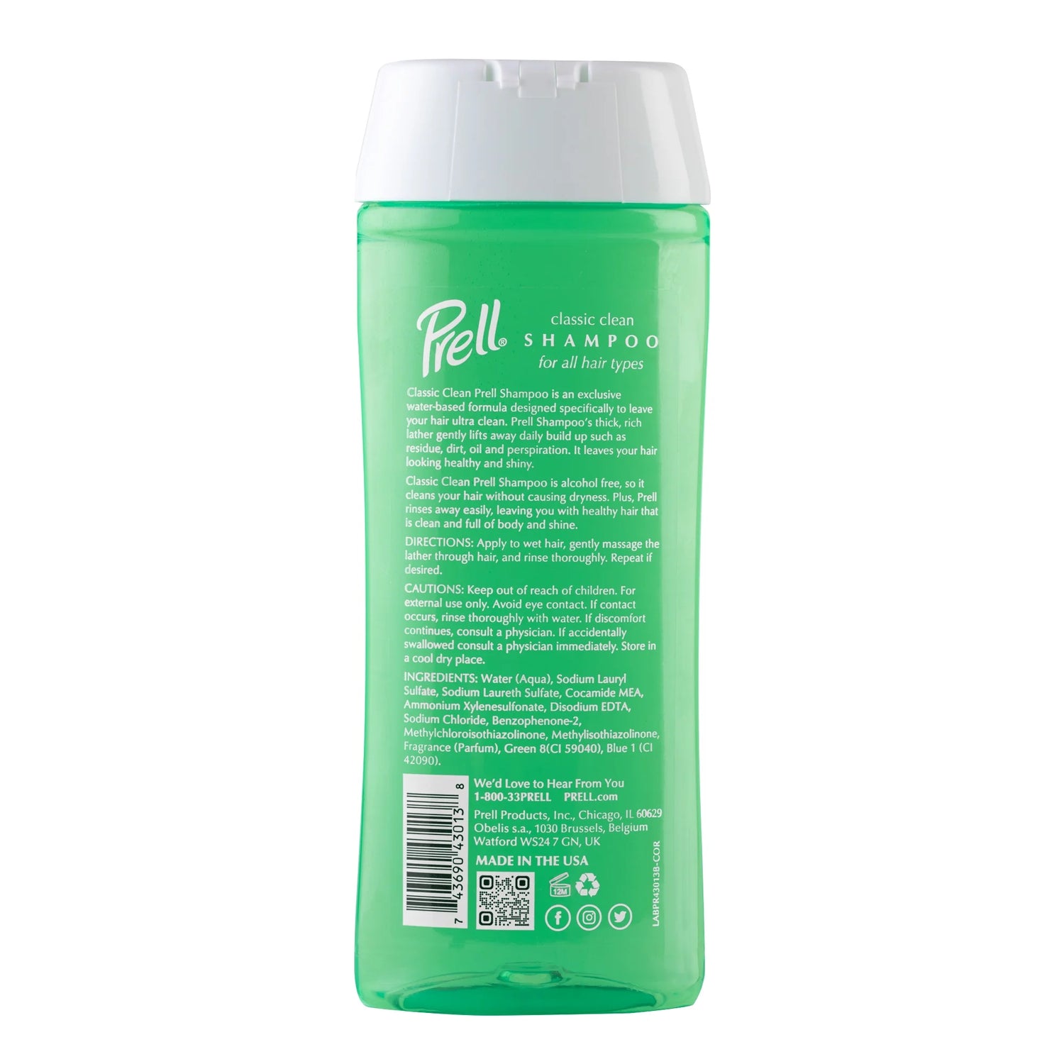 Prell Shampoo Classic 13.5 oz., All Hair Types, Adult