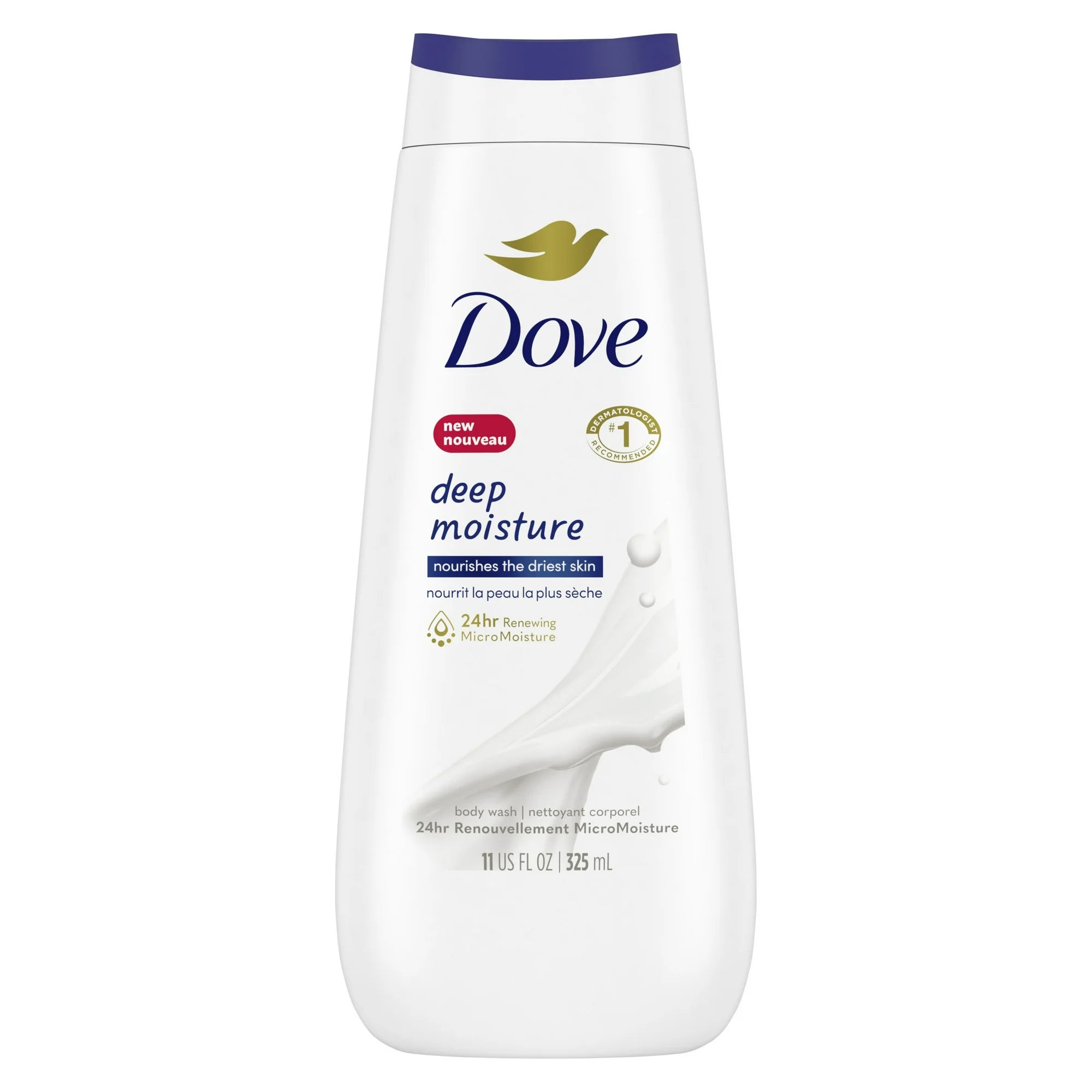 Dove Deep Moisture Nourishing Long Lasting Body Wash, 11 fl oz