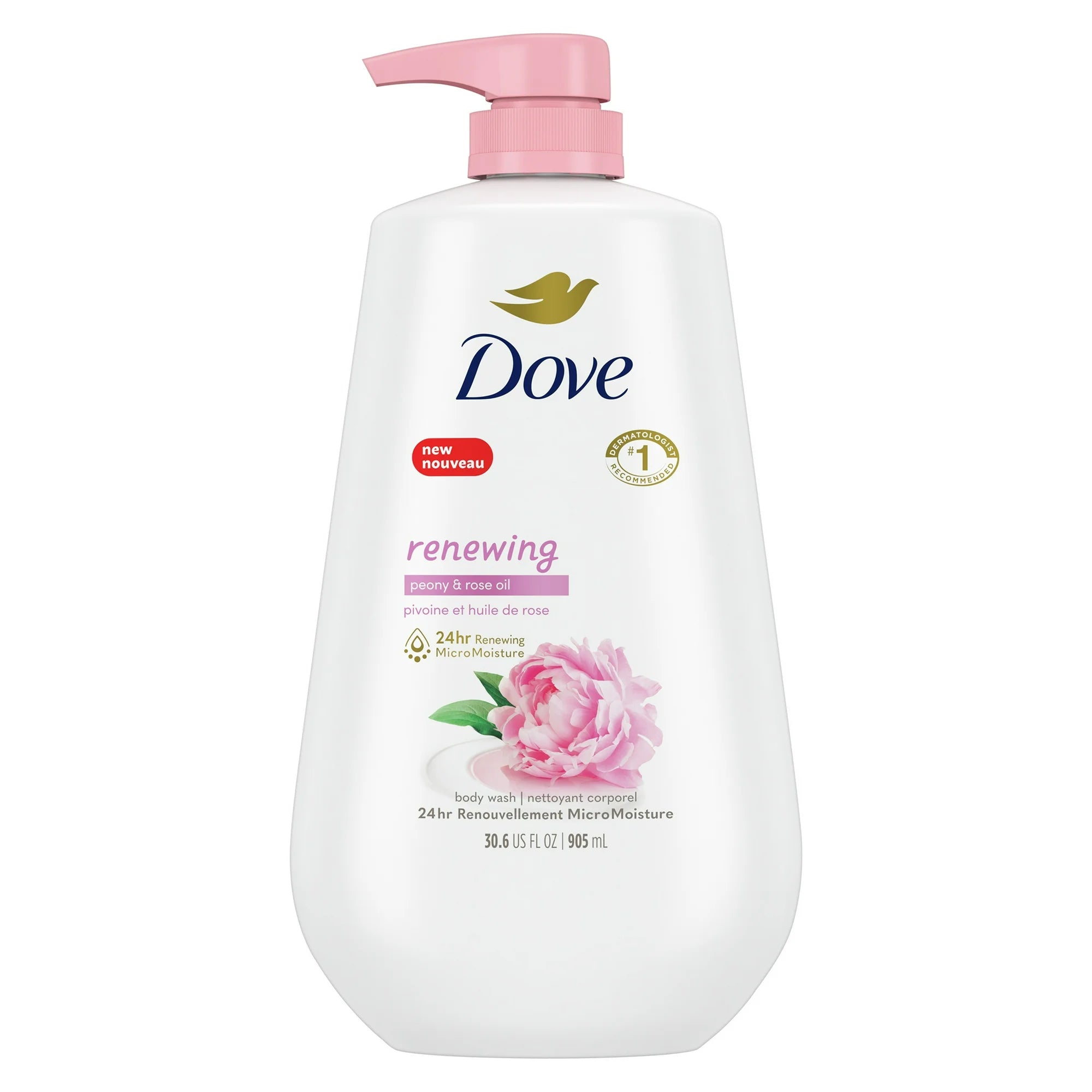 Dove Purely Pampering Sweet Cream &amp; Peony Body Wash Pump, 34 oz