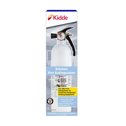 Kidde, KID21008173MTL, Kitchen Fire Extinguisher, 1 Each, White