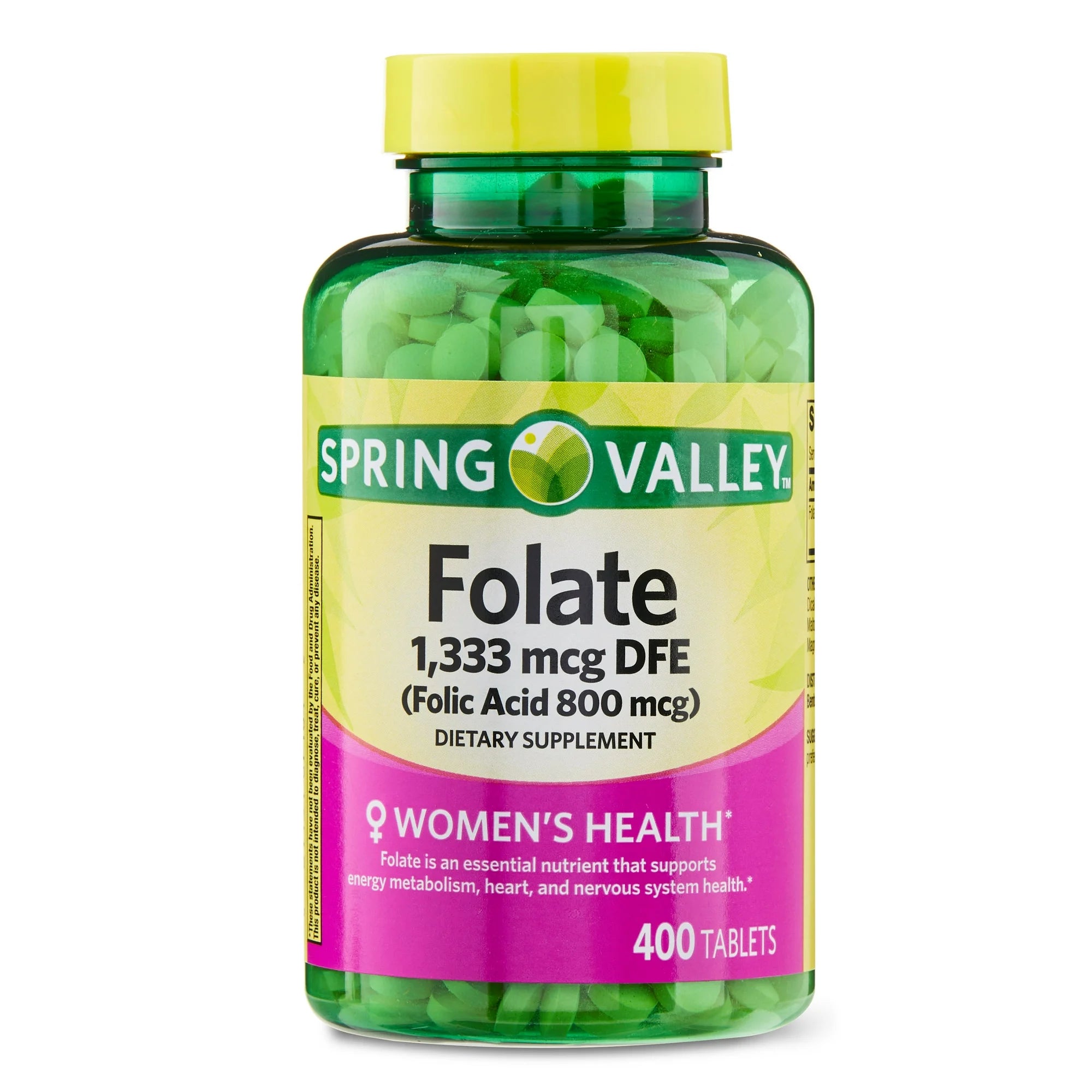 Spring Valley Folate Dietary Supplement, 1,333 mcg DFE, 400 Count