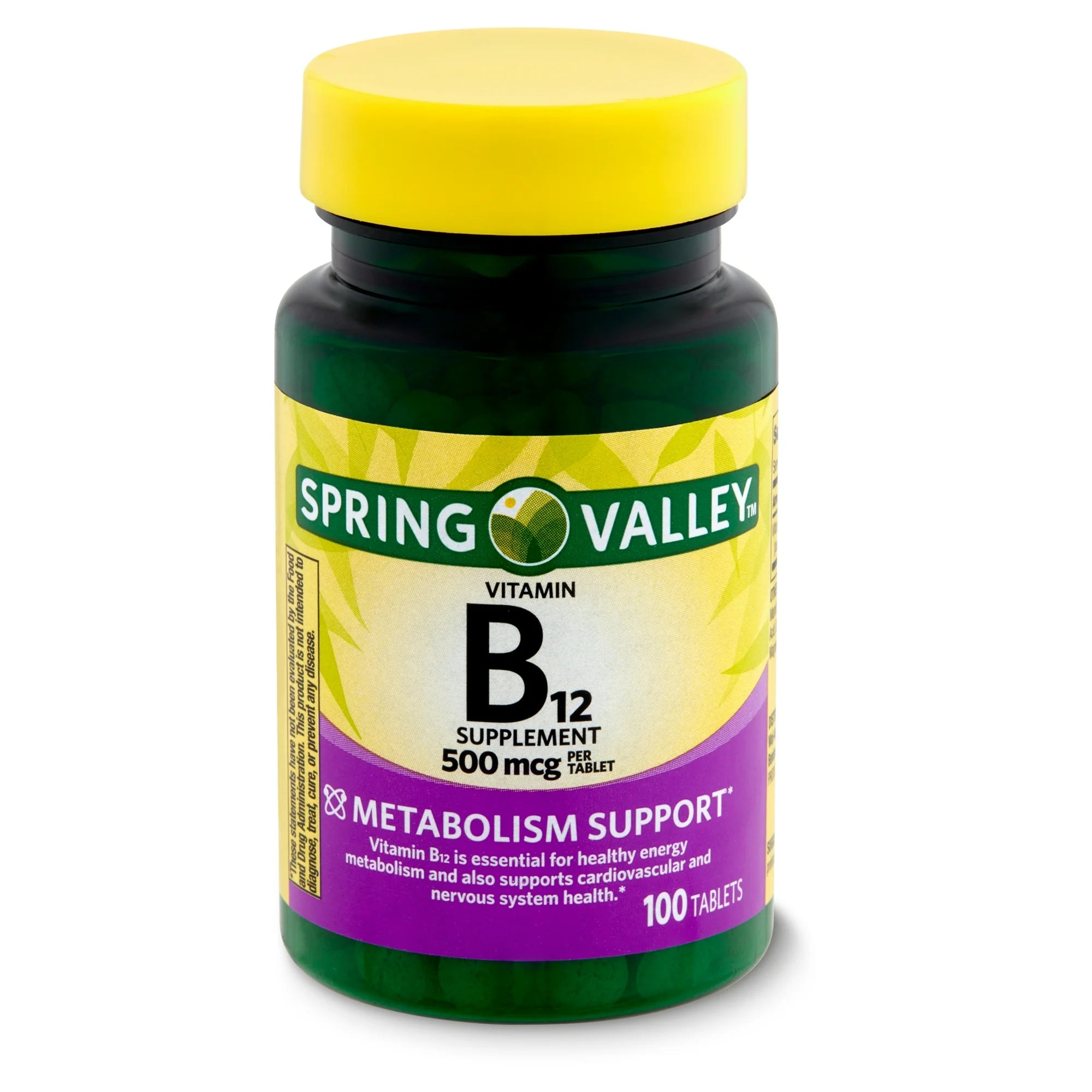 Spring Valley Vitamin B12 Tablets, 500 mcg, 100 Count