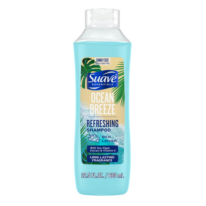 Suave Essentials Refreshing Shampoo, Ocean Breeze, 22.5 fl oz