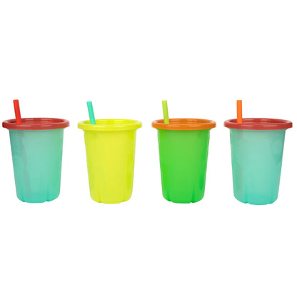 Take &amp; Toss Straw Cups, 10 Oz Toddler Sippy Cups – 4 Pack