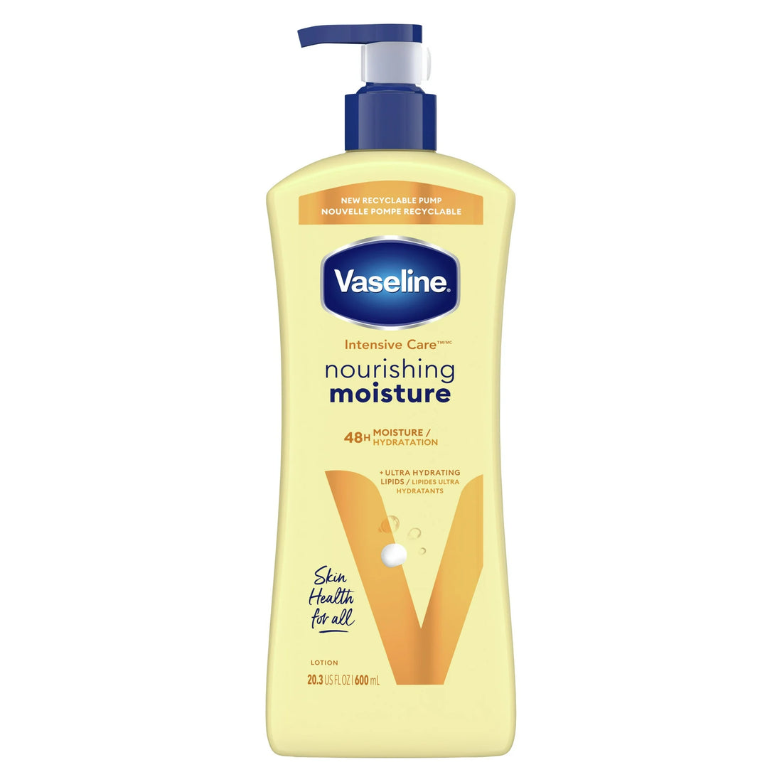 Vaseline Intensive Care Nourishing Moisture Body Lotion for Women Dry Skin, 20.3 oz