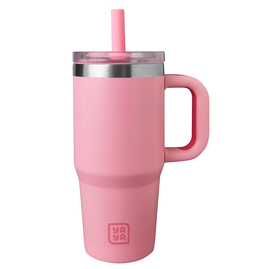 YAYA My First Travel Tumbler for Toddlers 3+ with Reusable Straw and Spill-Safe Lid, 12oz, Pink