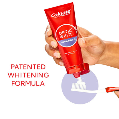 Colgate Optic White Advanced Hydrogen Peroxide Whitening Toothpaste, Icy Fresh, 3.2 oz Tube