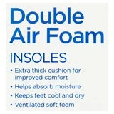 Equate Double Air Foam Insoles for Improved Comfort and Ventilation, One Size, 1 Pair (Adult - Unisex)